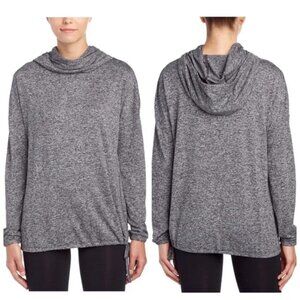 MERRELL Gray Heather Helio Pullover Hoodie Top Medium Cowl Hiking Outdoors